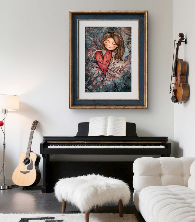 Takto môžu vyzerať moje ilustrácie v interiéri ;) Do pozornosti dávam aj výhodnú sadu 2 printov Jeseň. V sade sú 2 obrázky...